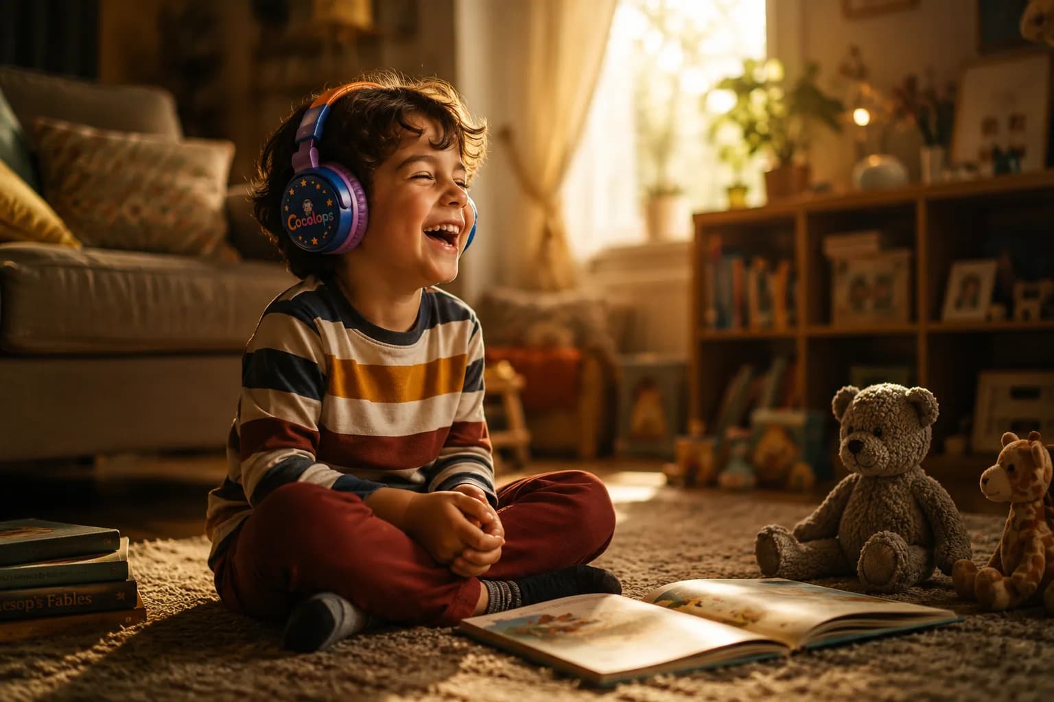 A child emotionally absorbed in a story, illustrating how emotion tags information as worth remembering.