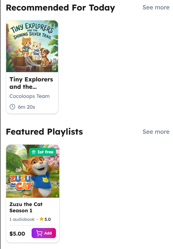 Cocoloops Landing Screen