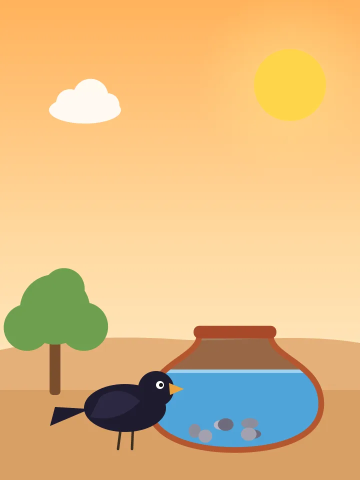 The Thirsty Crow: A Short Moral Story for Kids